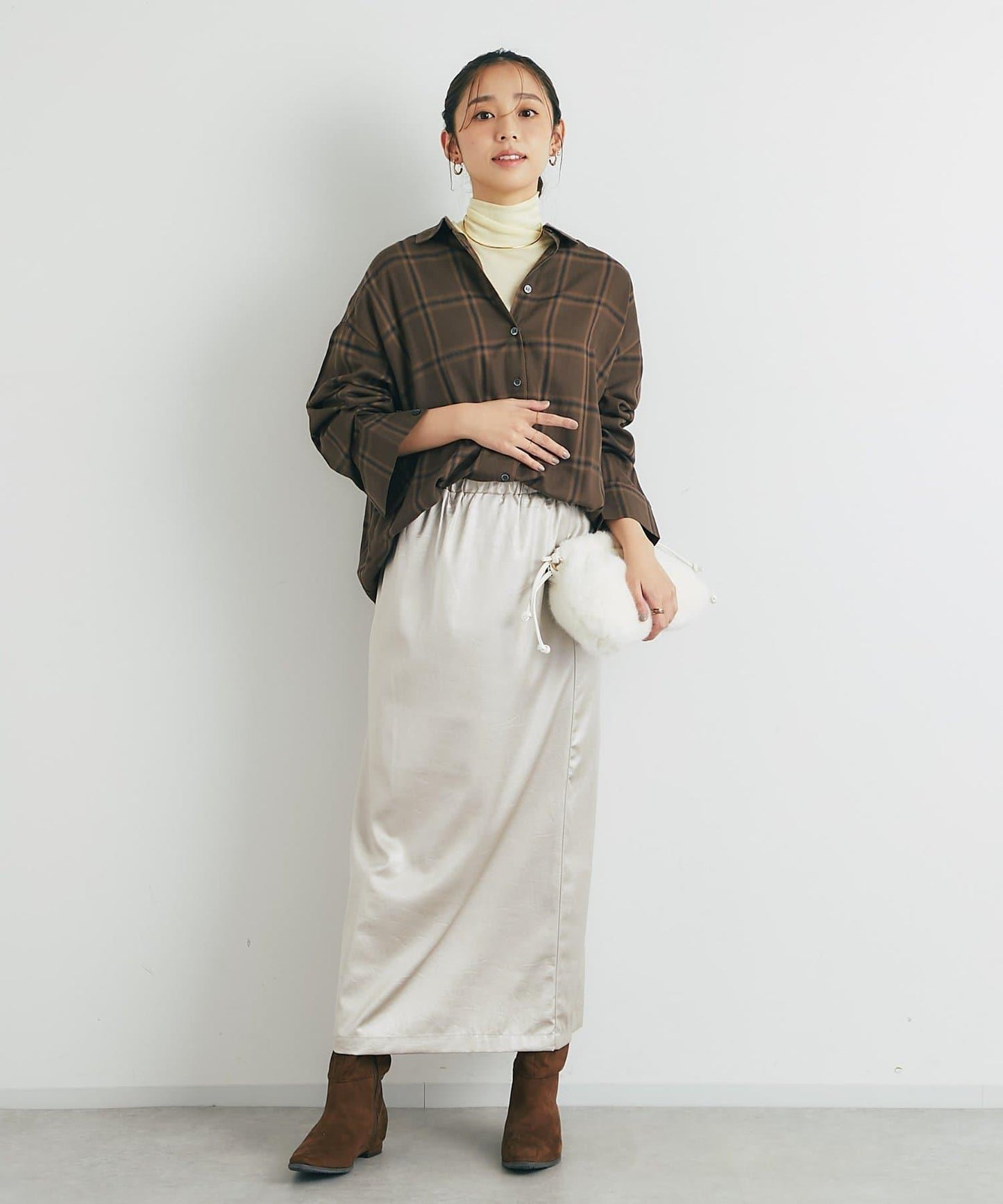 舒適穿著感透視羅紋高領衫