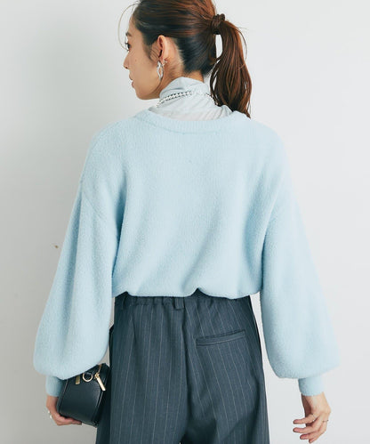 舒適穿著感透視羅紋高領衫