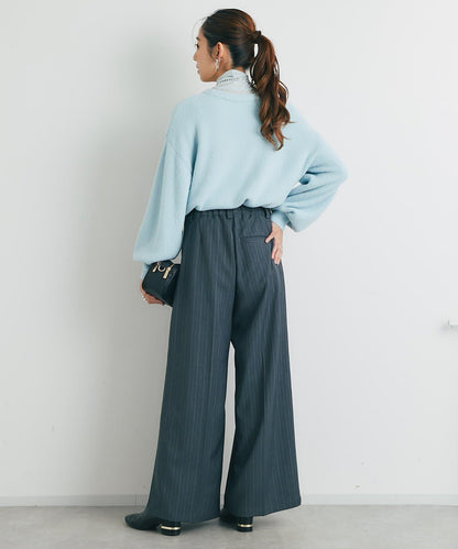 舒適穿著感透視羅紋高領衫