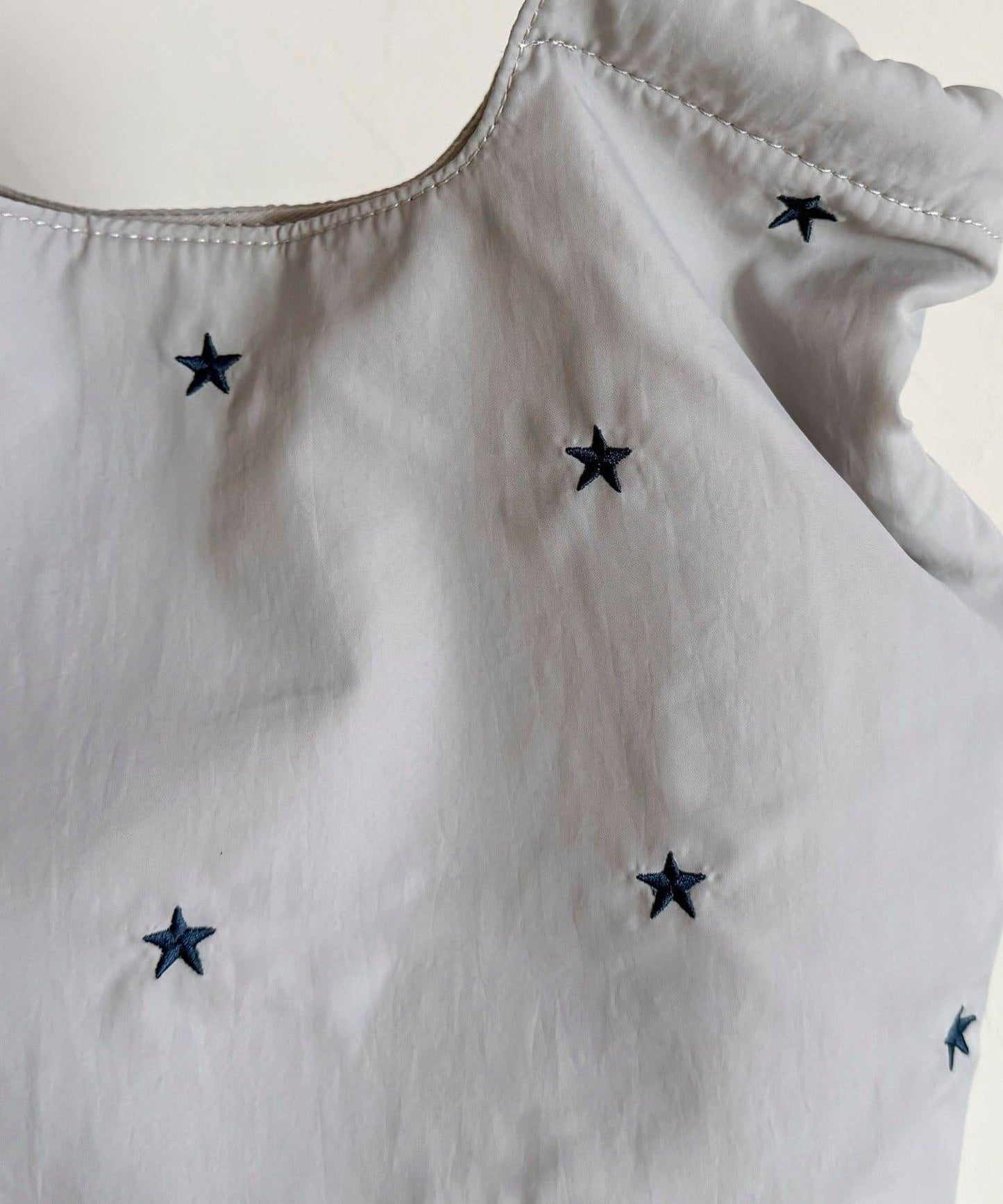 拼色星星刺繡兩用托特包