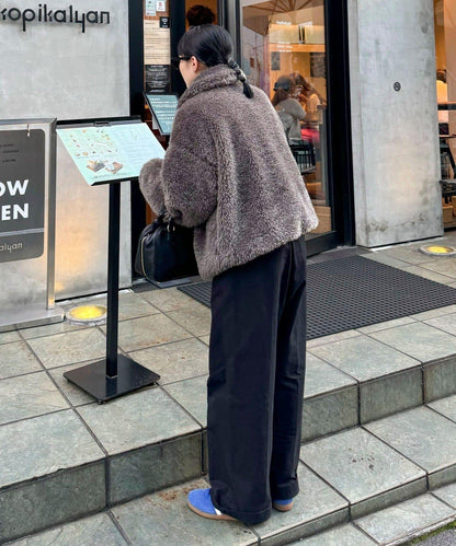 仿皮草大衣