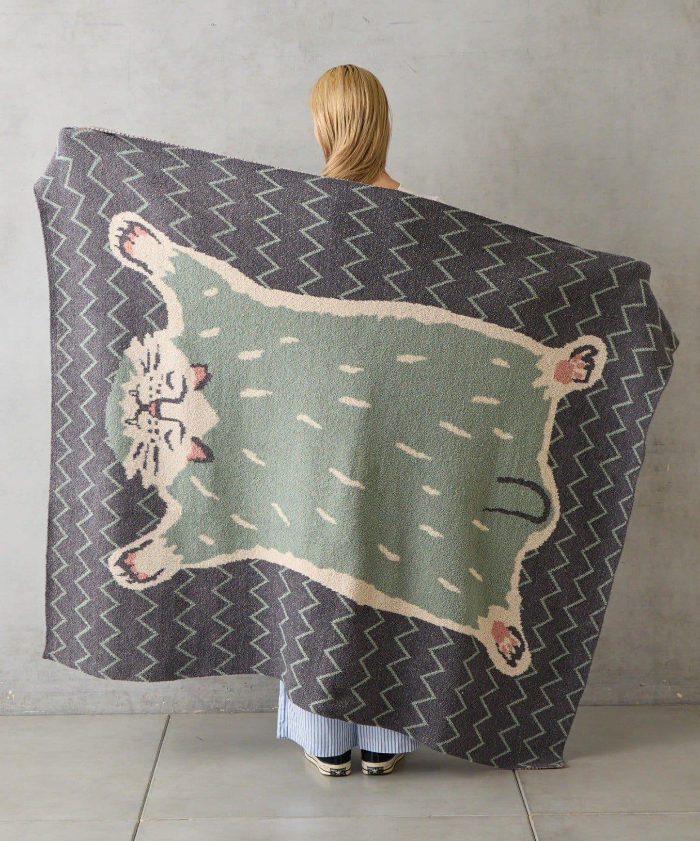 飛鼠造型針織毛毯L