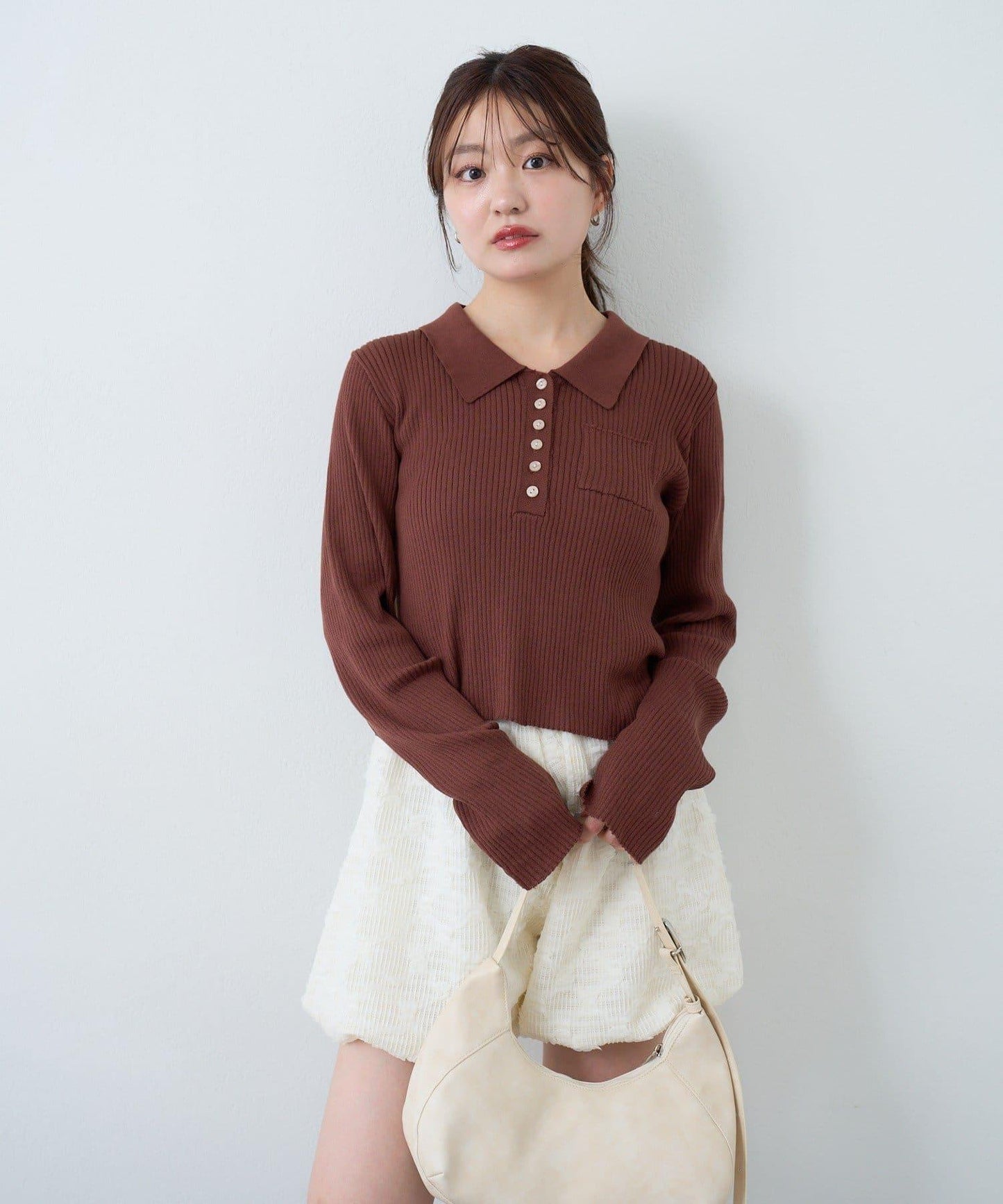 【2WAY/可收納500ml塑料瓶】半月造型單肩包