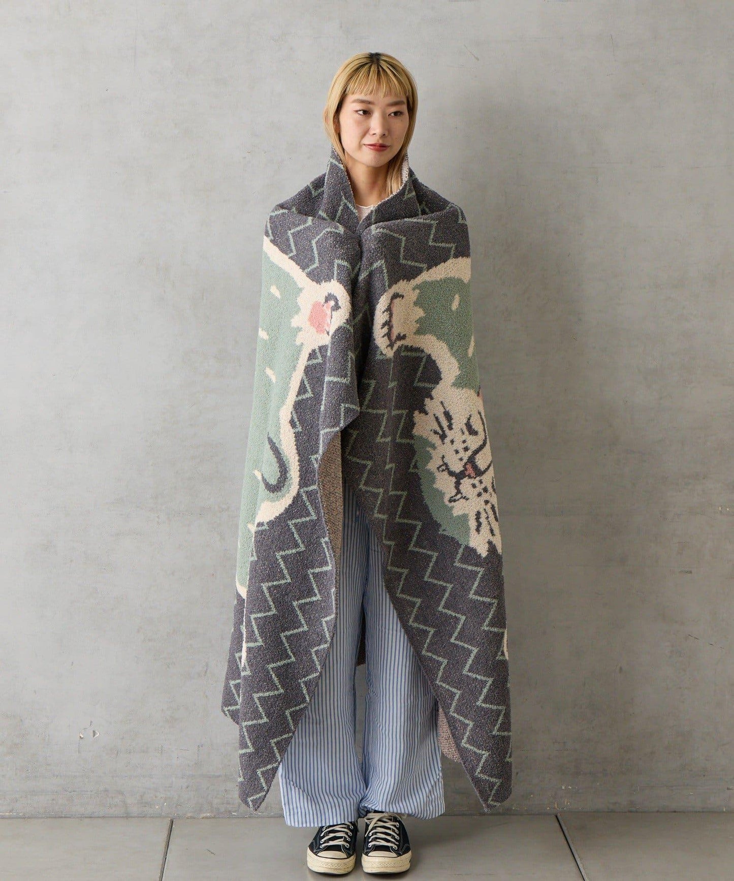 飛鼠造型針織毛毯L