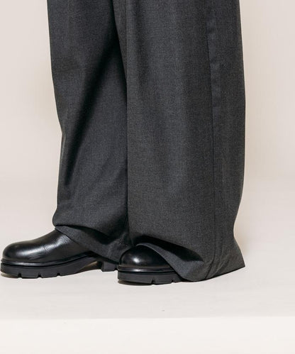 TR可拆卸揹帶寬鬆雙褶西裝長褲