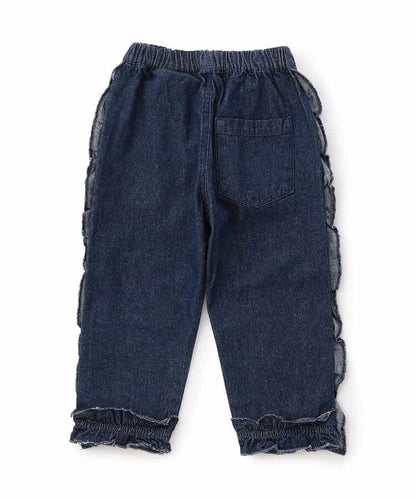 荷葉邊牛仔長褲 10分丈