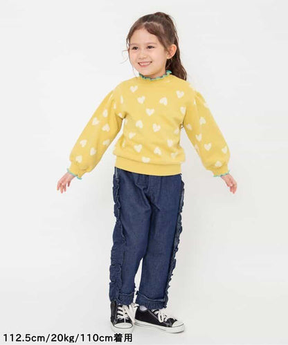 荷葉邊牛仔長褲 10分丈