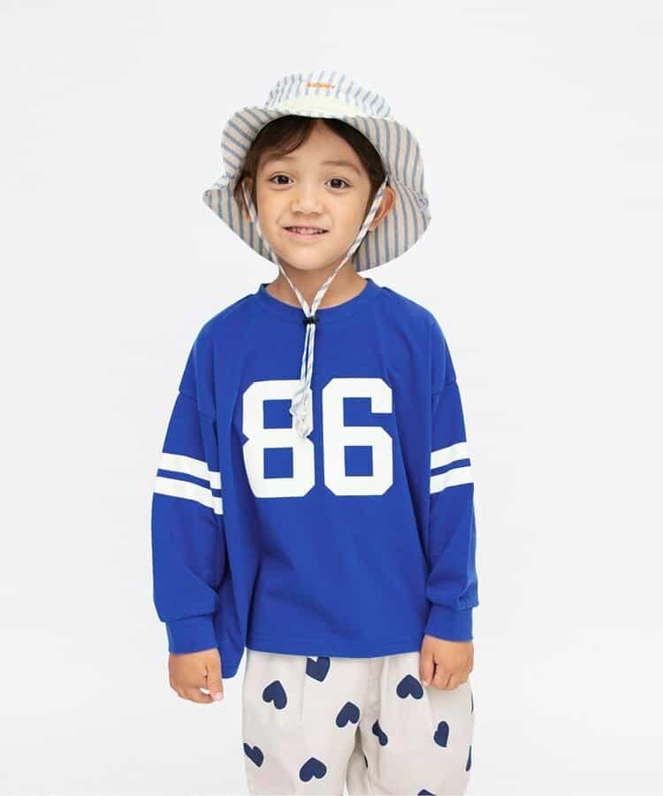 標誌&數字印花長袖T恤