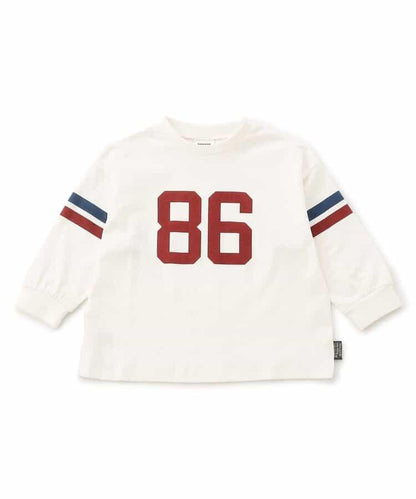 標誌&數字印花長袖T恤