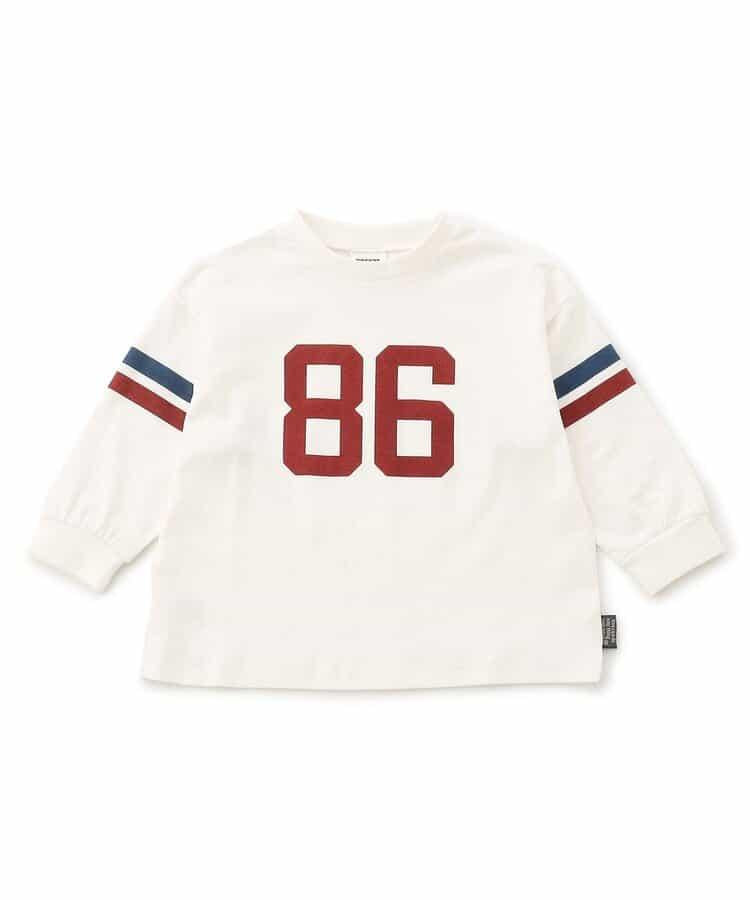 標誌&數字印花長袖T恤