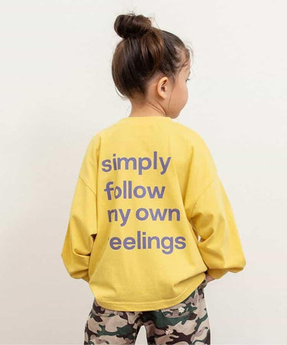 標誌&數字印花長袖T恤