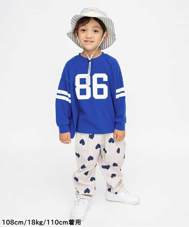 標誌&數字印花長袖T恤