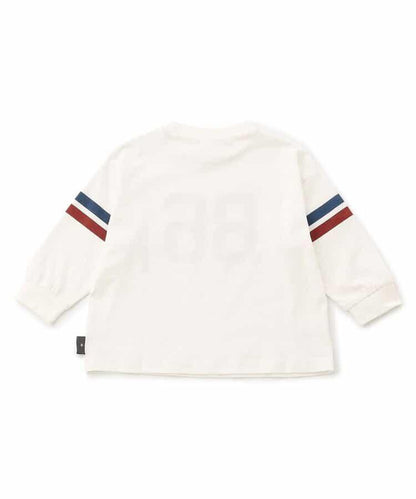 標誌&數字印花長袖T恤