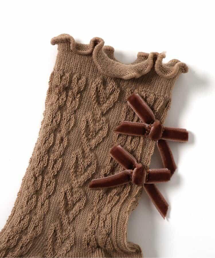 愛心花紋高腰塑形打底褲&襪子