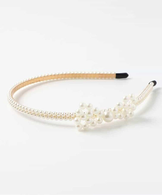 蝴蝶結珍珠髮箍