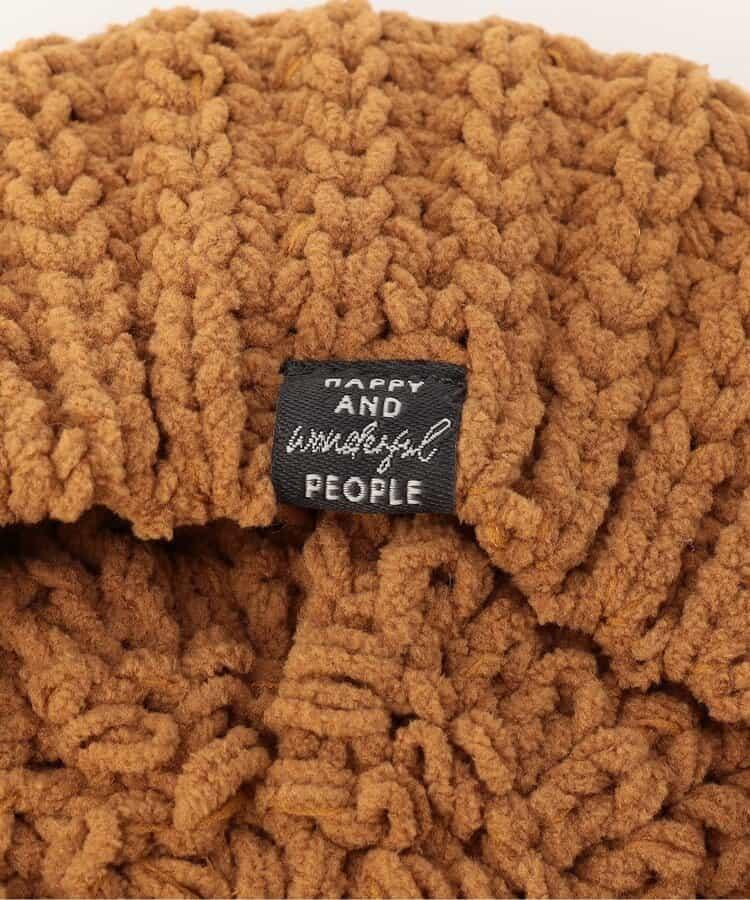 帶梵天裝飾毛線貝雷帽