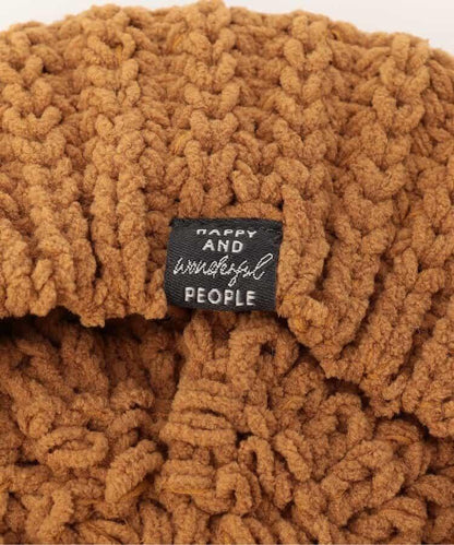 帶梵天裝飾毛線貝雷帽