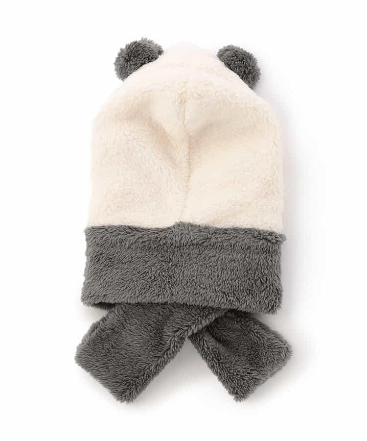 動物絨毛連帽圍巾