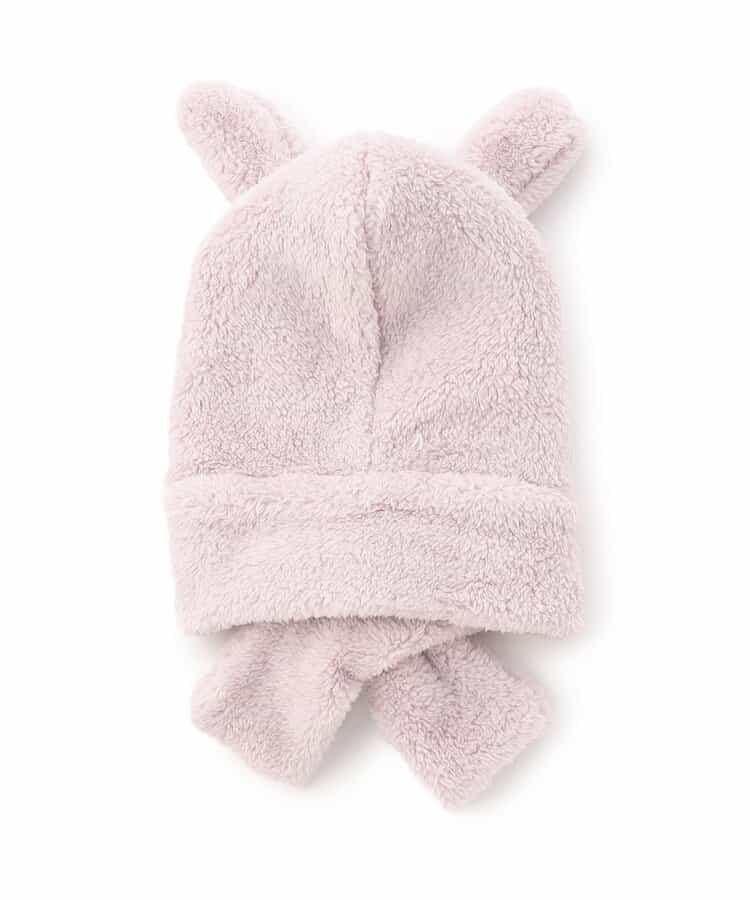 動物絨毛連帽圍巾