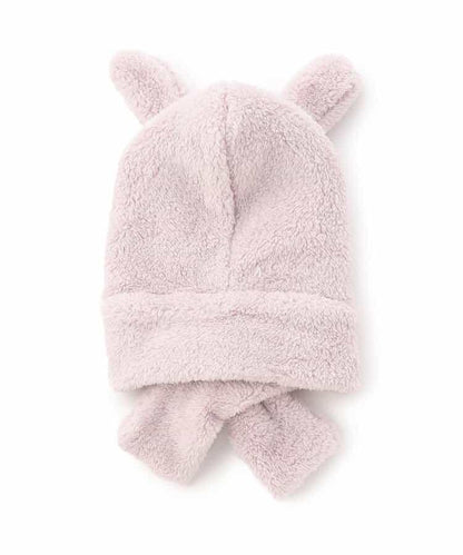 動物絨毛連帽圍巾