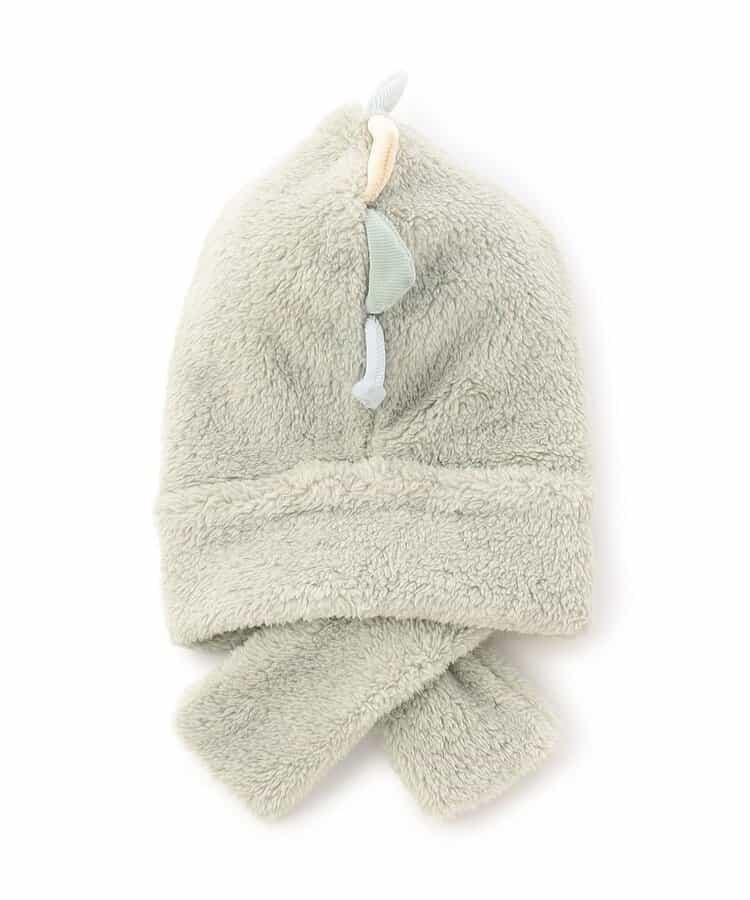 動物絨毛連帽圍巾