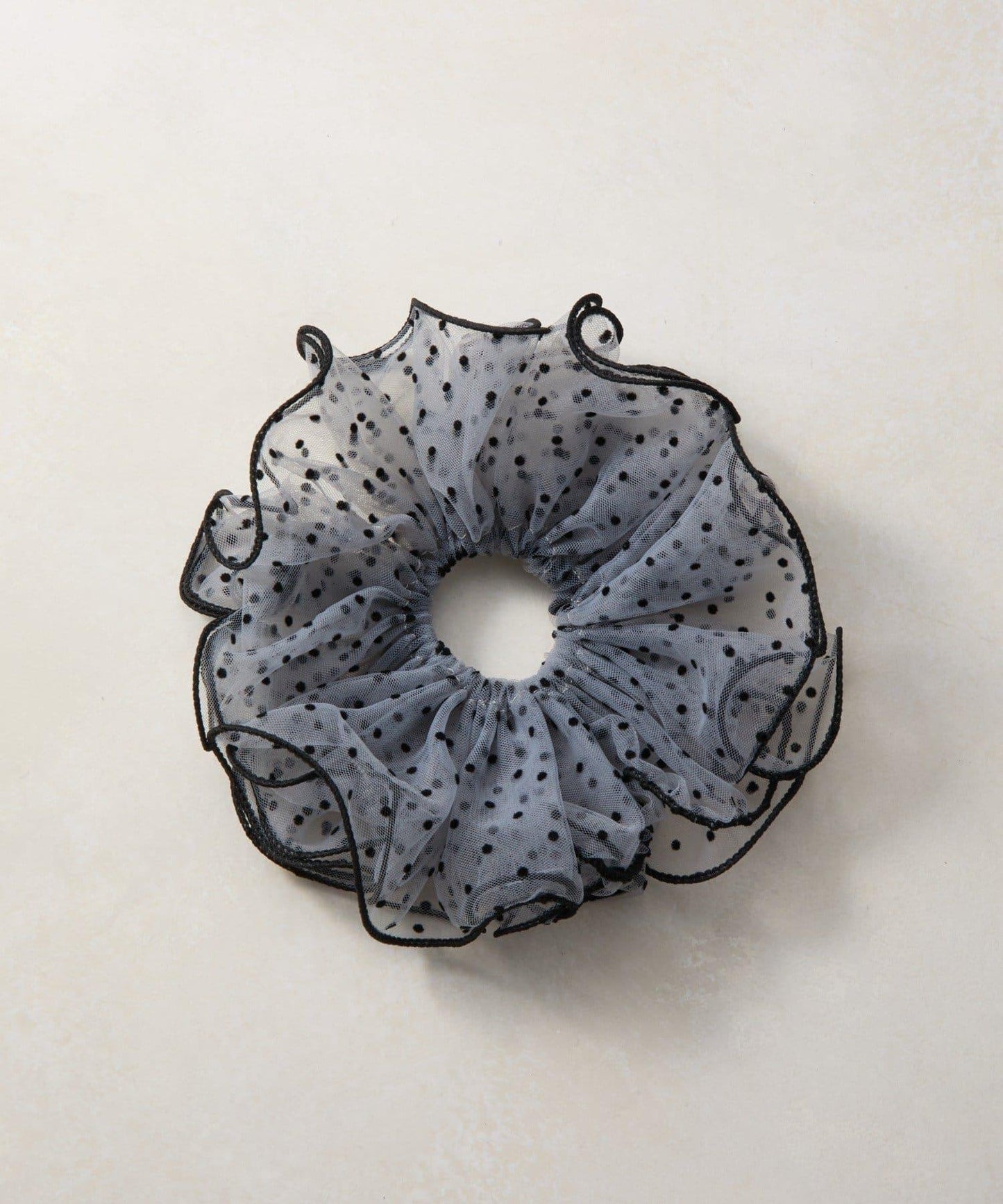 波點荷葉邊大號髮圈