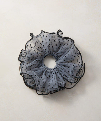 波點荷葉邊大號髮圈