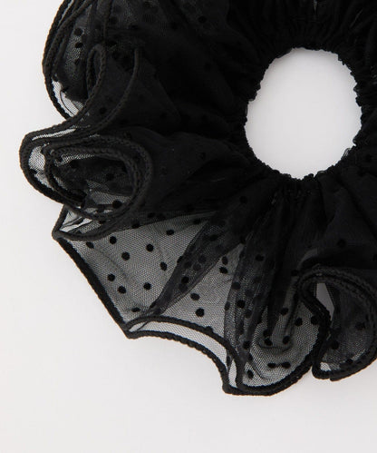 波點荷葉邊大號髮圈