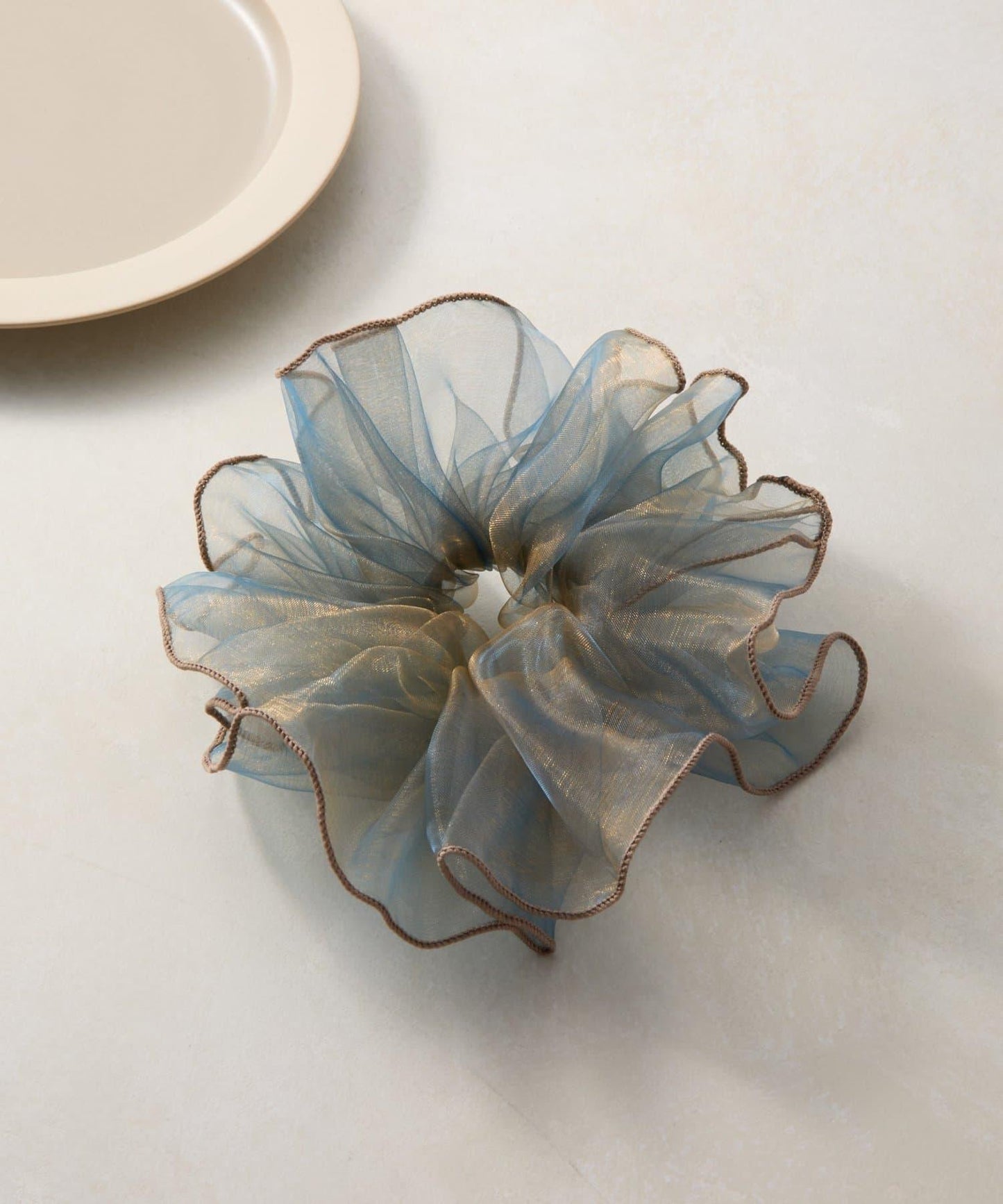 透膚荷葉邊髮圈