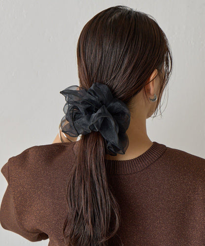 透膚荷葉邊髮圈