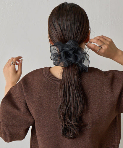 透膚荷葉邊髮圈