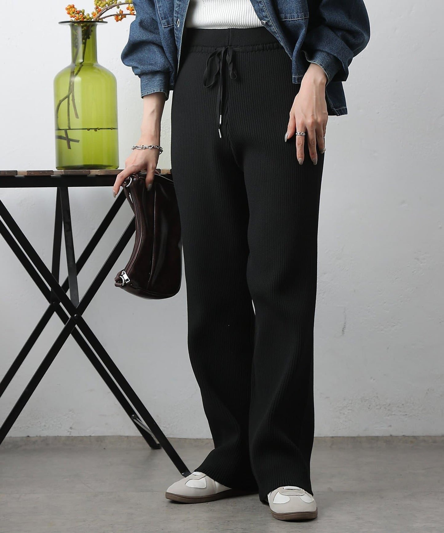 滌綸紗羅紋長褲