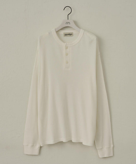 【paradigm】燃氣烤華夫格亨利領長袖T恤