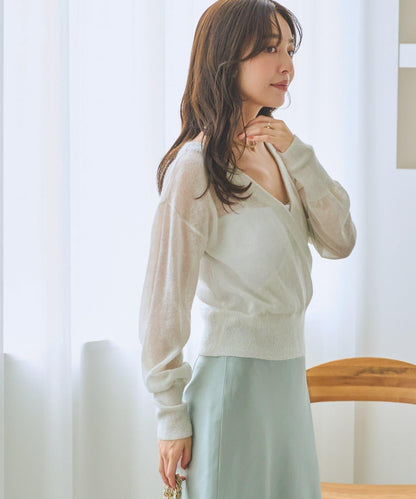 【La boutique BonBon】亮絲馬海毛可前後兩穿針織衫