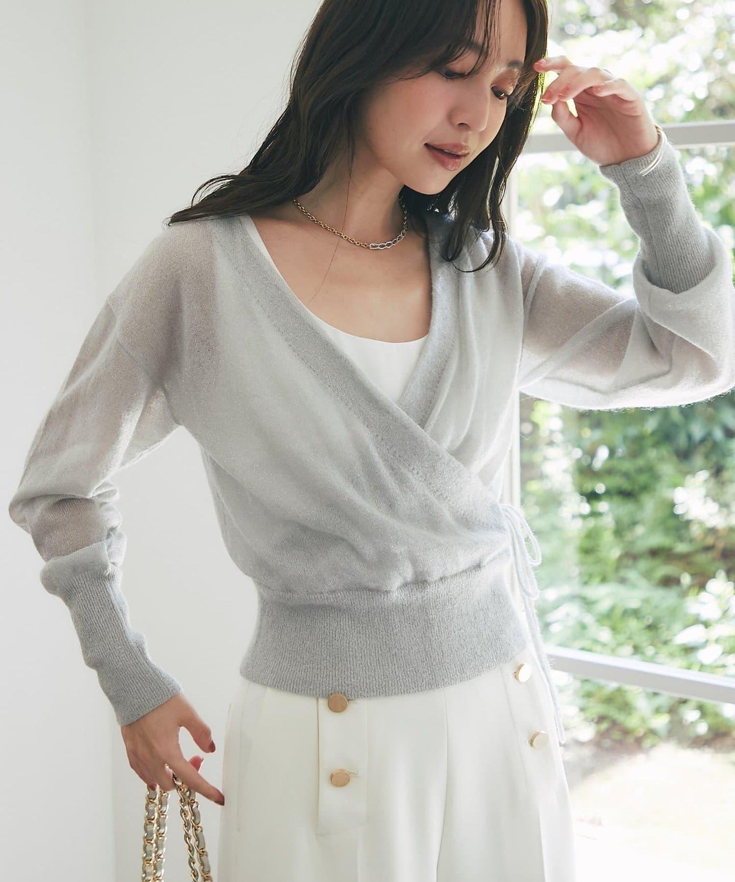 【La boutique BonBon】亮絲馬海毛可前後兩穿針織衫