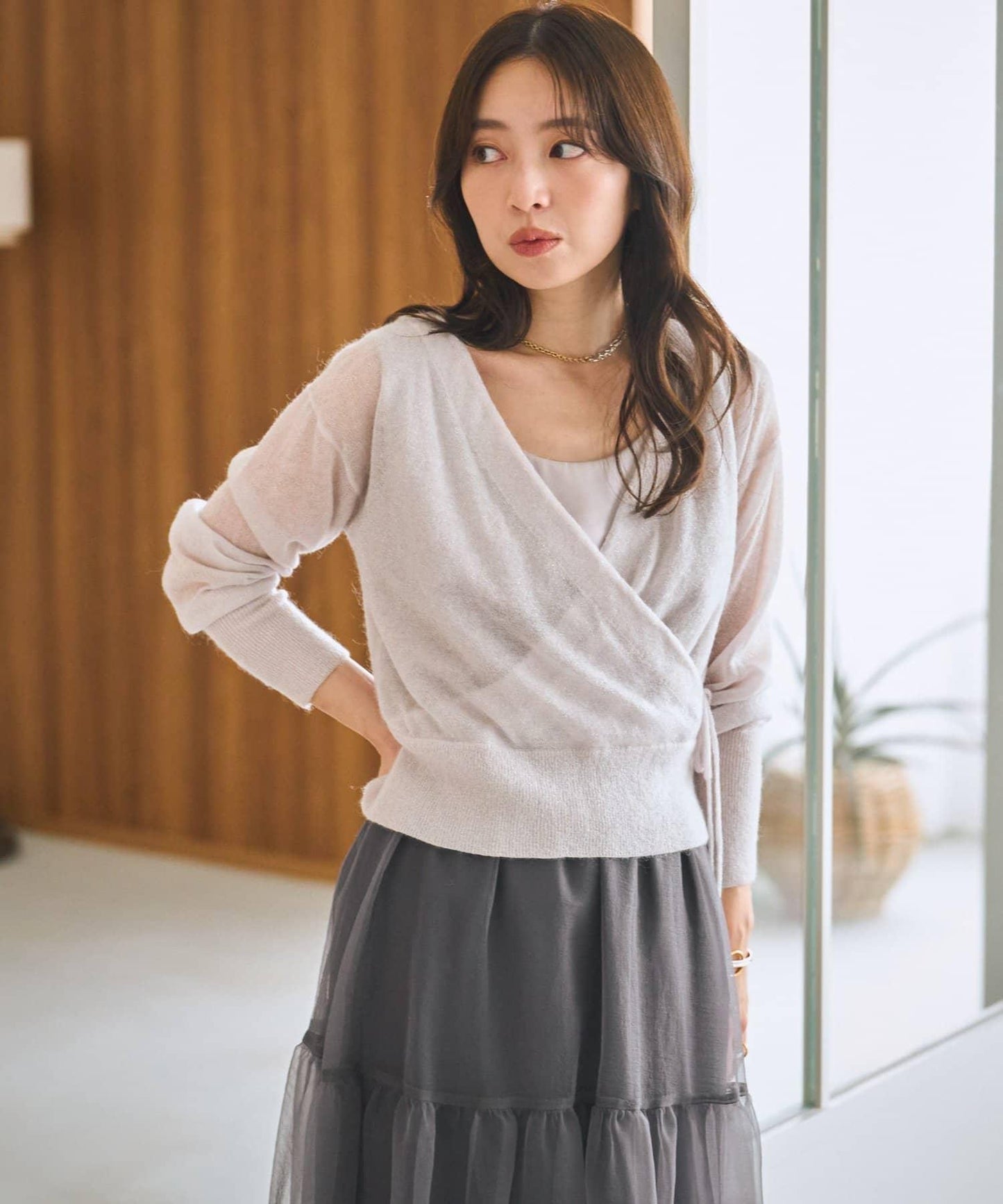 【La boutique BonBon】亮絲馬海毛可前後兩穿針織衫