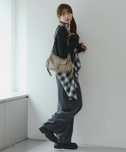 附項鍊頸圈設計顯身材【RMAF】不對稱下襬吊帶長款上衣