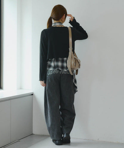 附項鍊頸圈設計顯身材【RMAF】不對稱下襬吊帶長款上衣