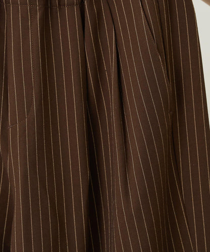 【收腰顯瘦！】附帶繫帶腰帶褶皺寬鬆休閒長褲