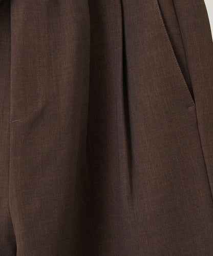 【收腰顯瘦！】附帶繫帶腰帶褶皺寬鬆休閒長褲