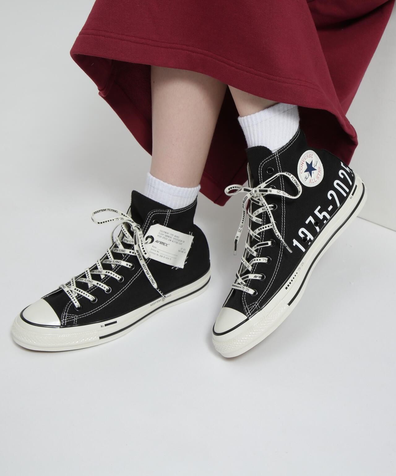《AVIREX × CONVERSE》{ALL STAR} 復古高幫帆布鞋