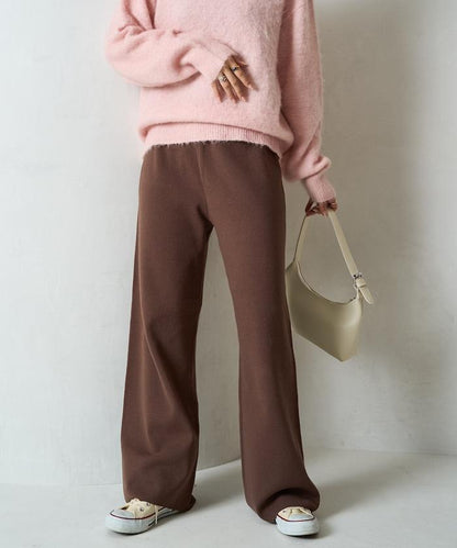針織寬鬆休閒褲