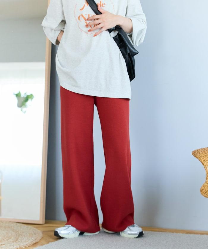 針織寬鬆休閒褲