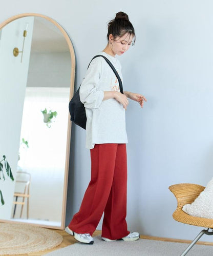 針織寬鬆休閒褲