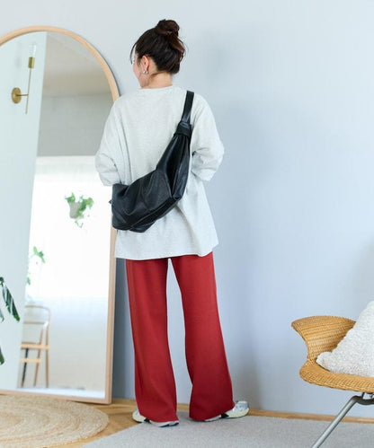 針織寬鬆休閒褲