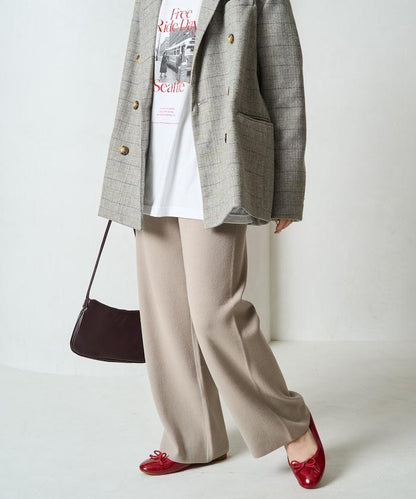 針織寬鬆休閒褲