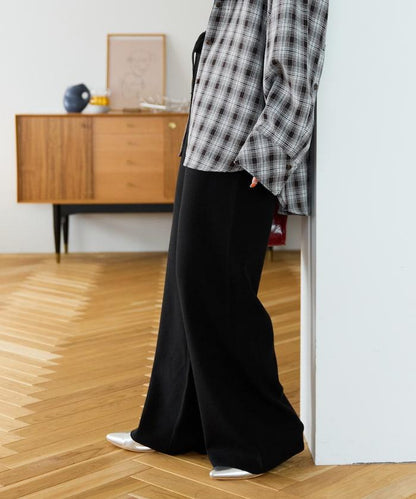 針織寬鬆休閒褲