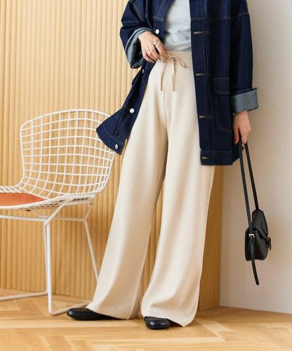 針織寬鬆休閒褲