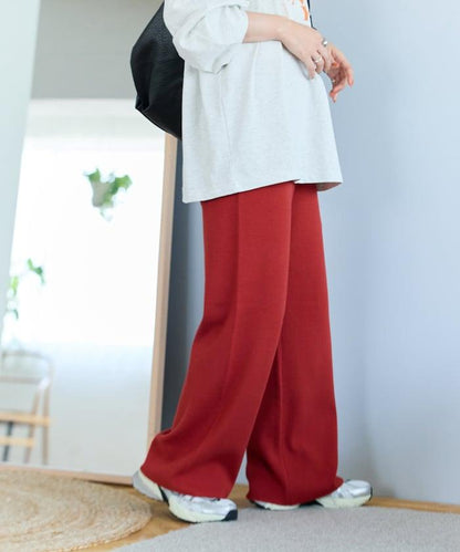 針織寬鬆休閒褲