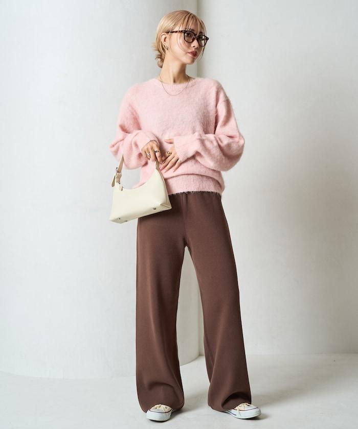 針織寬鬆休閒褲